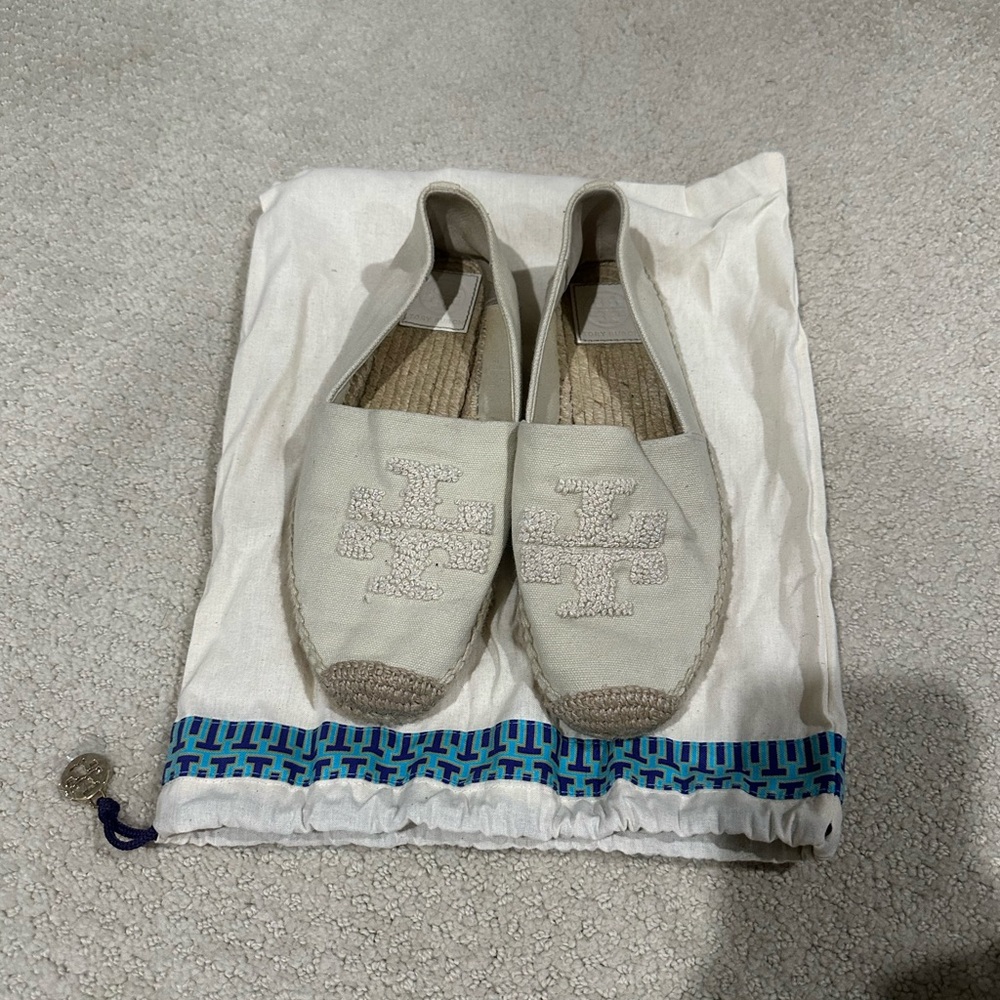 Tory Burch Cream Espadrilles